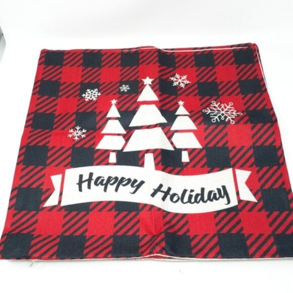 Decorative Holiday Throw Pillow Covers | Set of 4 | 18"x18" | Linen Blend - Picture 6 of 8